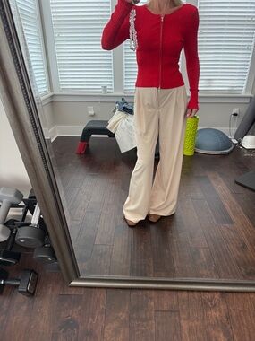 Good American double zip up sweater